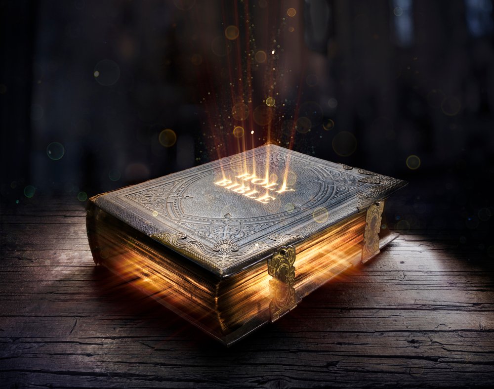 bible with light coming out