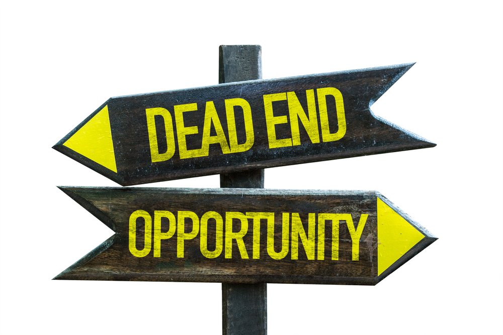 Dead End and Opportunity signpost