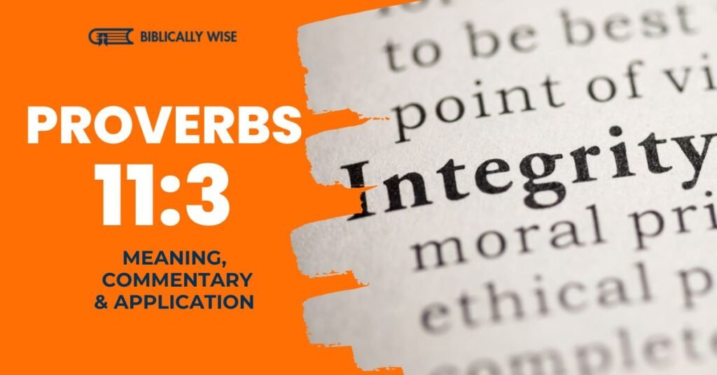 Proverbs 11 3 Meaning Integrity Of The Upright Crookedness Of The 
