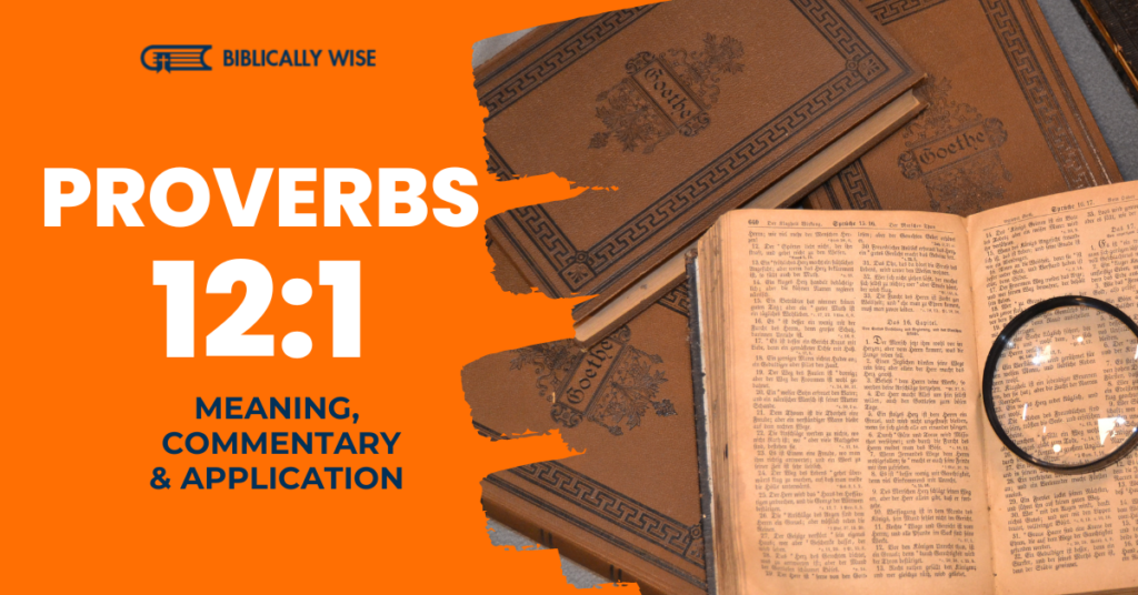 Proverbs 12 1 Meaning Wisdom Through Discipline And Correction 